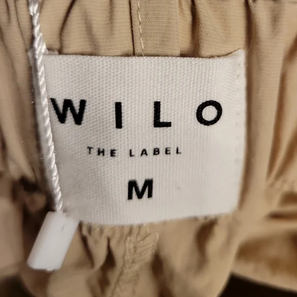 WILO, NWT, Parachute Cargo Pants, 2 Tone (Clay) Cinched Bottoms, Women's sz M, F - Picture 4 of 4